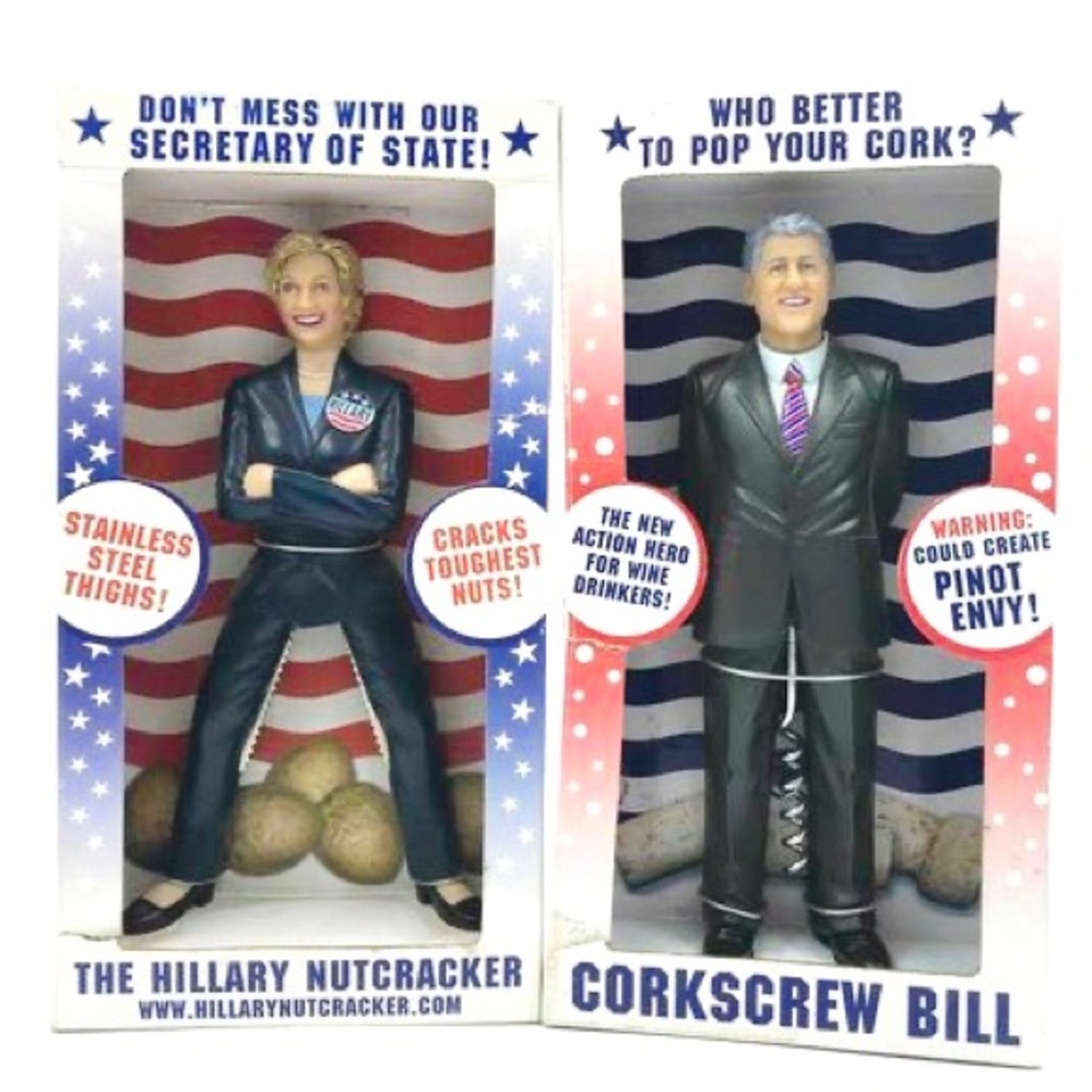 Corkscrew Bill & Nutcracker Hillary Barware